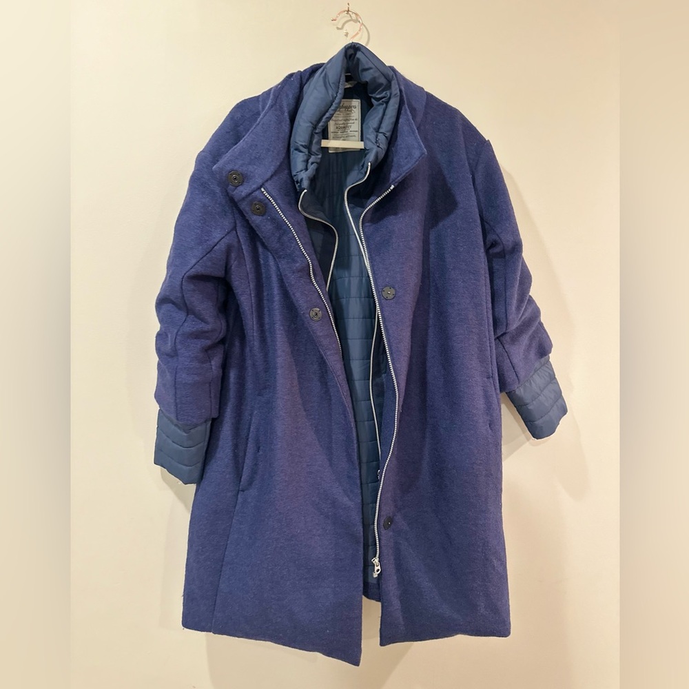 Women's Blue Coat with Inner Layer